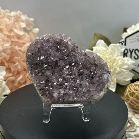 💜 Amethyst Cluster ~ Heart carving
