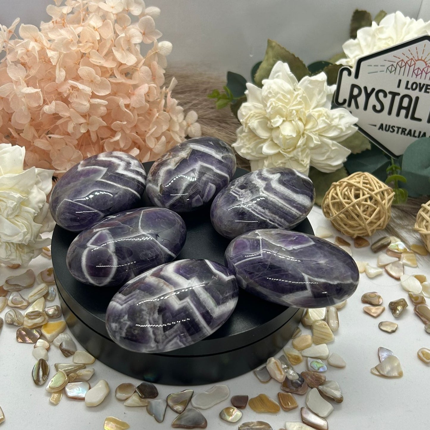 Dream Amethyst Palm Stones
