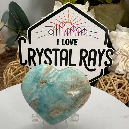 💙 Blue Aragonite Heart carving
