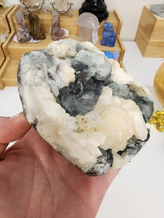 Apophyllite, Stilbite & Black Chalcedony, Zeolite Specimen