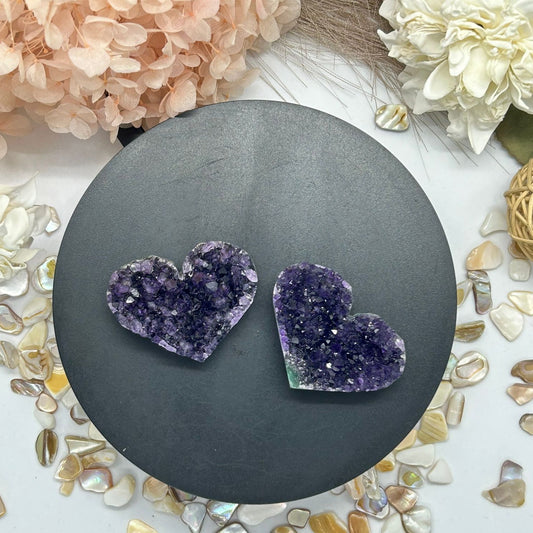 💜 Amethyst Cluster ~ Hearts