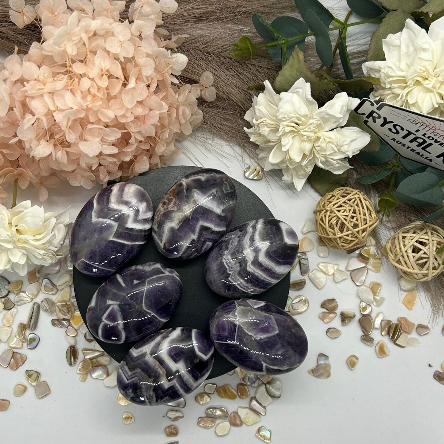 Dream Amethyst Palm Stones