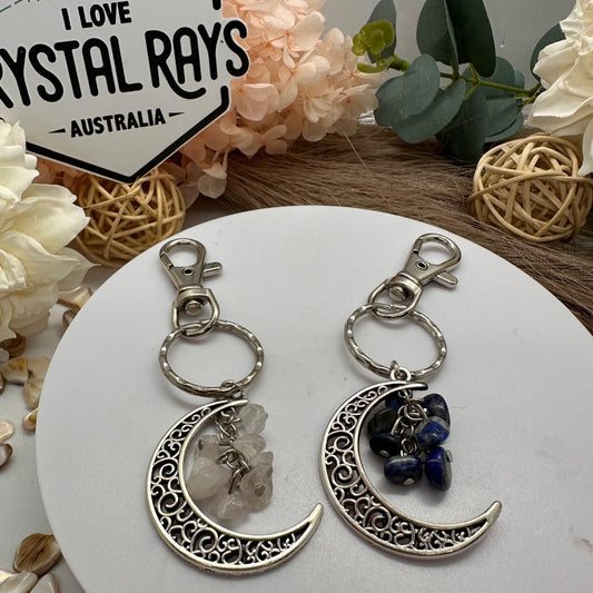 Moon Key Chain Crystal Assorted