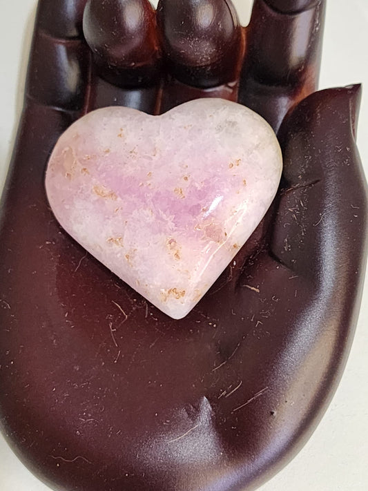 💗 Pink Aragonite Heart carving