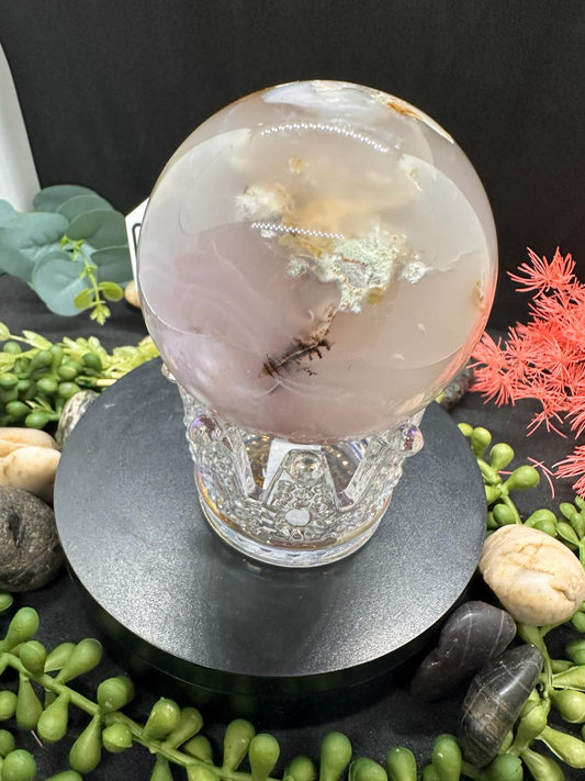 🌸✨ Flower Agate Sphere