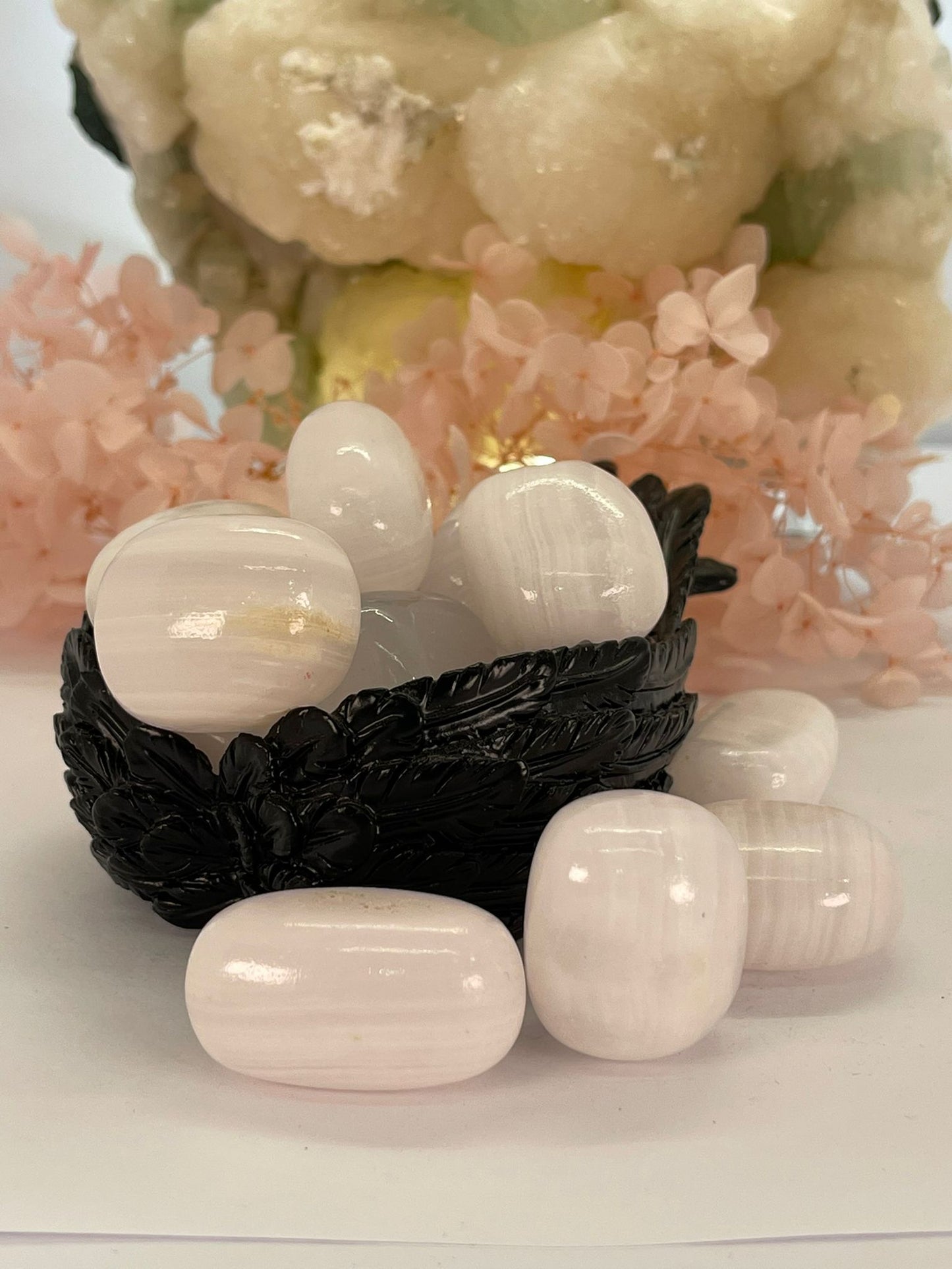 Pink Mangano Calcite Tumble Stones