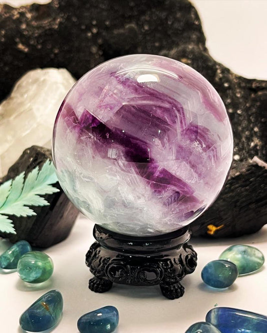 🖤Black Resin Sphere Stand (M)